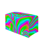 Abstract Psychedelic Trippy Print Leather Tissue Box Cover