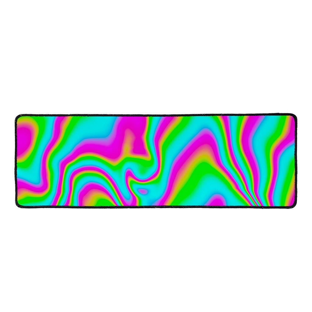 Abstract Psychedelic Trippy Print Long Kitchen Mat