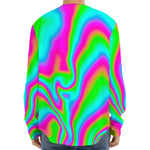 Abstract Psychedelic Trippy Print Long Sleeve Baseball Jersey