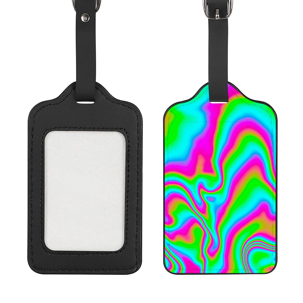 Abstract Psychedelic Trippy Print Luggage Tag