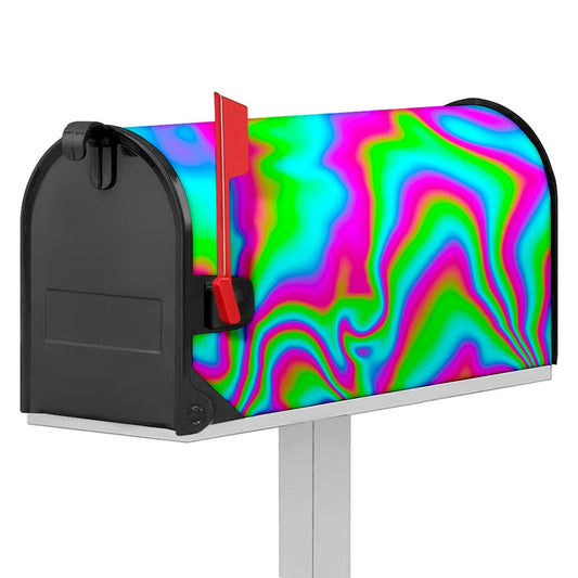 Abstract Psychedelic Trippy Print Mailbox Cover
