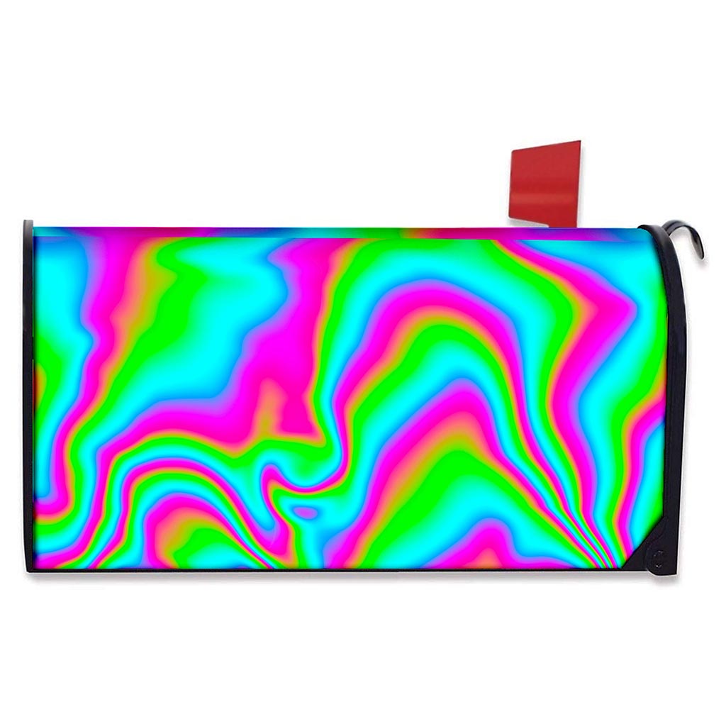 Abstract Psychedelic Trippy Print Mailbox Cover