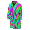 Abstract Psychedelic Trippy Print Men's Bathrobe