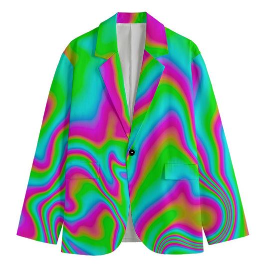 Abstract Psychedelic Trippy Print Men's Blazer