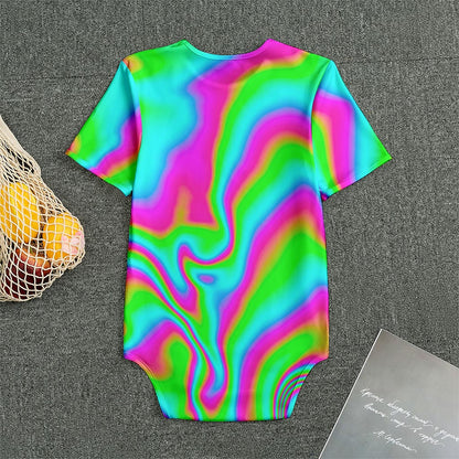 Abstract Psychedelic Trippy Print Men's Bodysuit