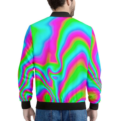 Abstract Psychedelic Trippy Print Men's Bomber Jacket