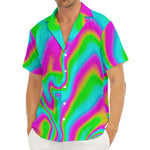 Abstract Psychedelic Trippy Print Men's Deep V-Neck Shirt