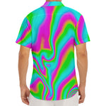 Abstract Psychedelic Trippy Print Men's Deep V-Neck Shirt