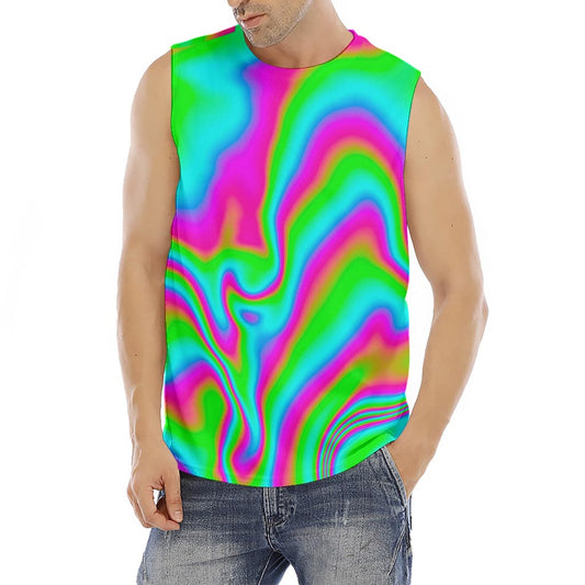 Abstract Psychedelic Trippy Print Men's Fitness Tank Top
