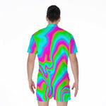 Abstract Psychedelic Trippy Print Men's Rompers