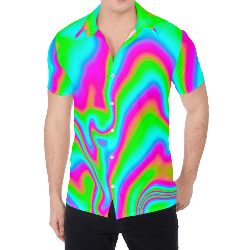 Abstract Psychedelic Trippy Print Men's Shirt