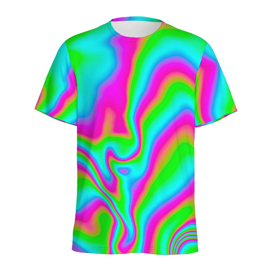 Abstract Psychedelic Trippy Print Men's Sports T-Shirt