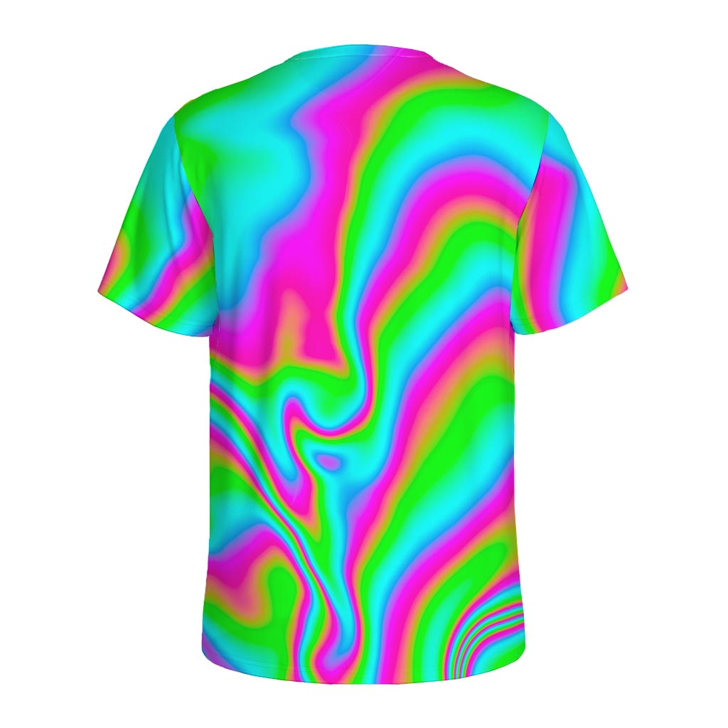Abstract Psychedelic Trippy Print Men's Sports T-Shirt