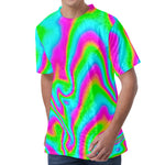 Abstract Psychedelic Trippy Print Men's Velvet T-Shirt