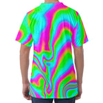 Abstract Psychedelic Trippy Print Men's Velvet T-Shirt