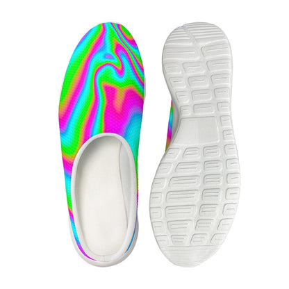 Abstract Psychedelic Trippy Print Mesh Casual Shoes
