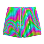 Abstract Psychedelic Trippy Print Mesh Shorts