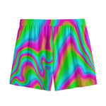 Abstract Psychedelic Trippy Print Mesh Shorts