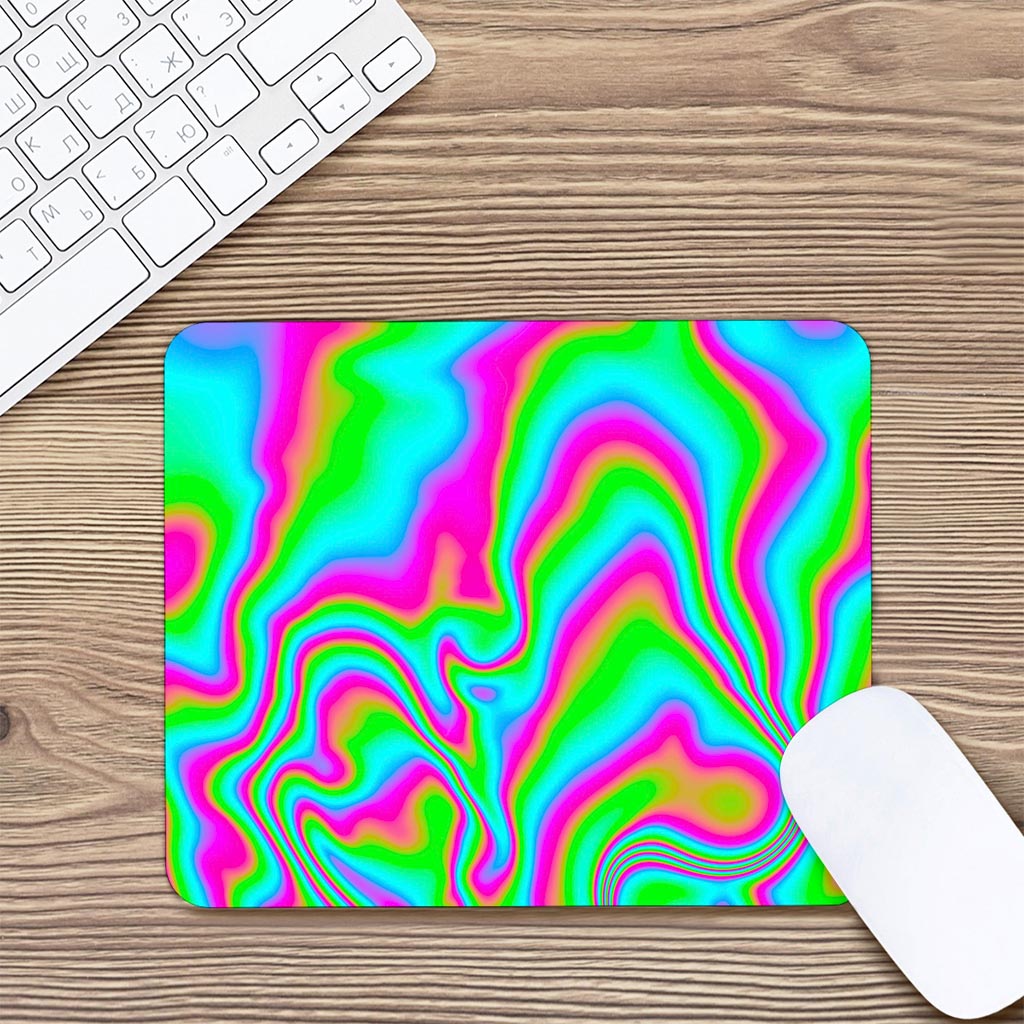 Abstract Psychedelic Trippy Print Mouse Pad