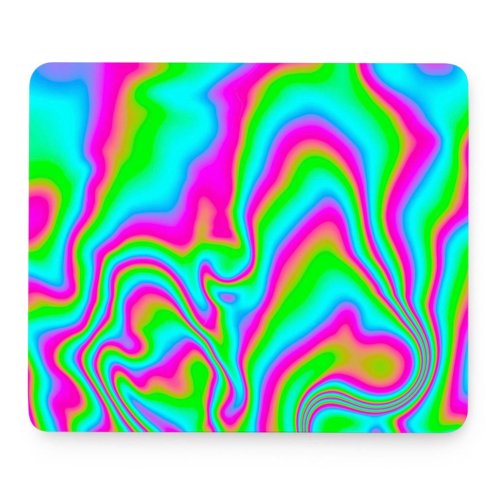 Abstract Psychedelic Trippy Print Mouse Pad