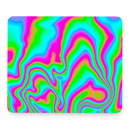 Abstract Psychedelic Trippy Print Mouse Pad