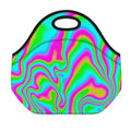 Abstract Psychedelic Trippy Print Neoprene Lunch Bag