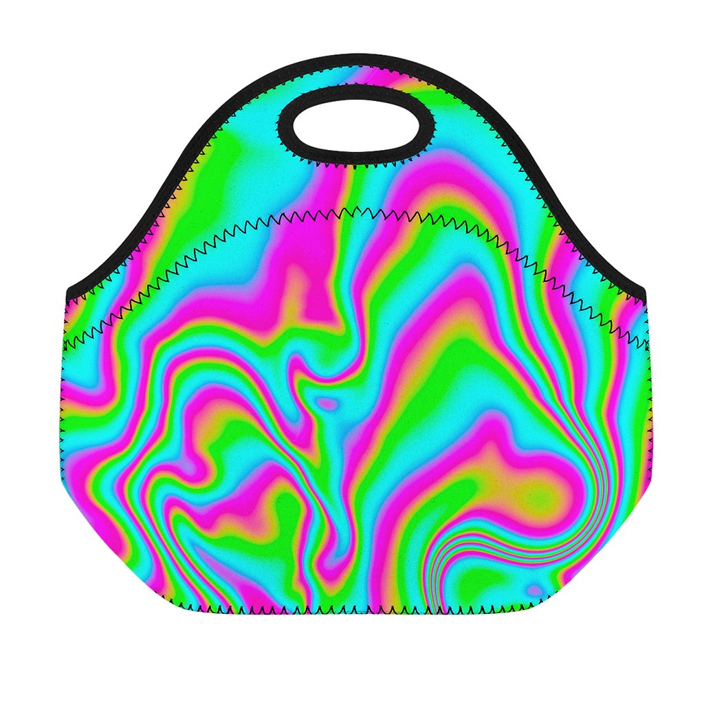 Abstract Psychedelic Trippy Print Neoprene Lunch Bag