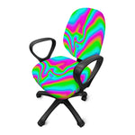 Abstract Psychedelic Trippy Print Office Chair Cover