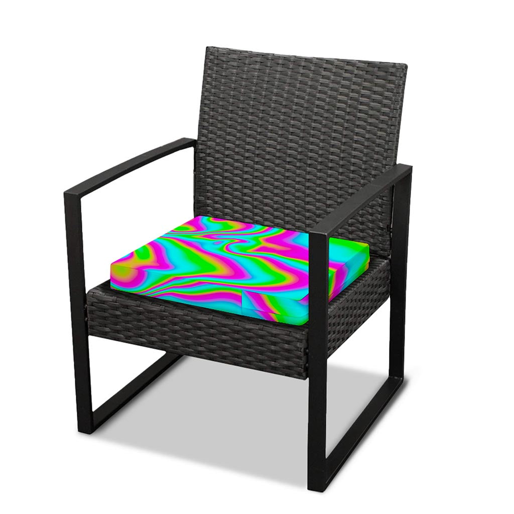 Abstract Psychedelic Trippy Print Outdoor Seat Cushion Cover