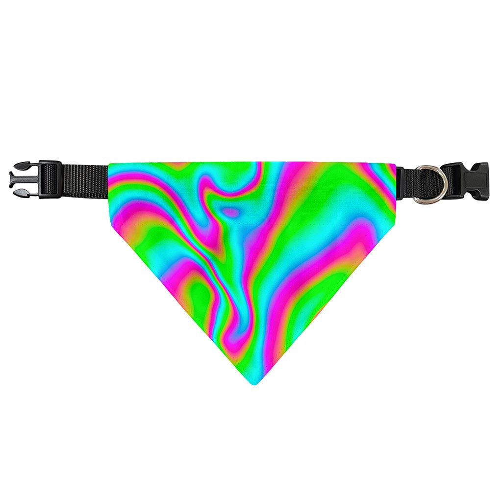 Abstract Psychedelic Trippy Print Over The Collar Dog Bandana