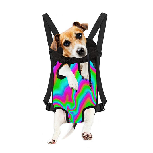 Abstract Psychedelic Trippy Print Pet Carrier Backpack
