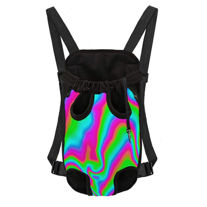 Abstract Psychedelic Trippy Print Pet Carrier Backpack