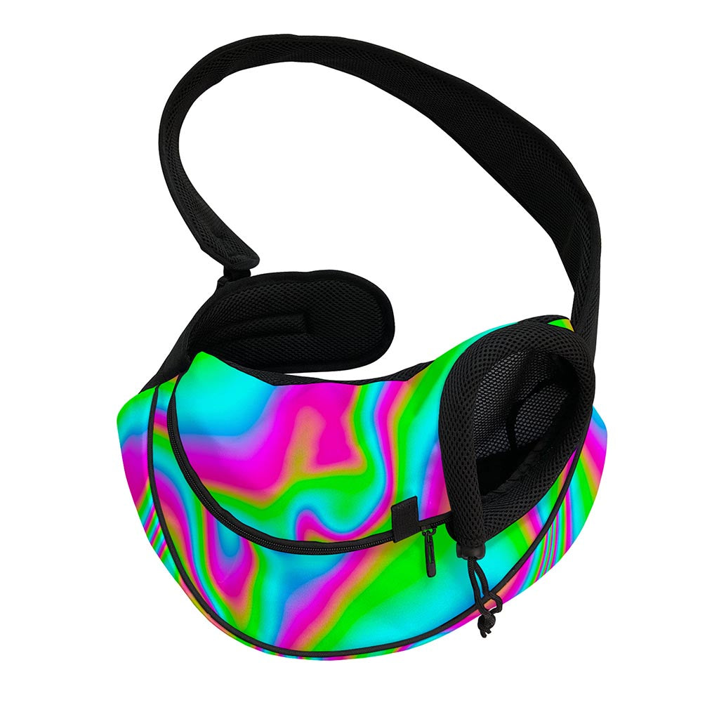 Abstract Psychedelic Trippy Print Pet Sling Carrier