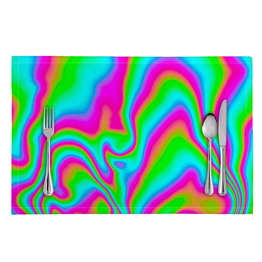 Abstract Psychedelic Trippy Print Placemat