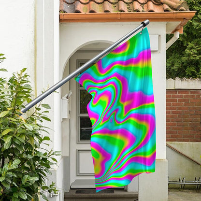 Abstract Psychedelic Trippy Print Polyester Flag