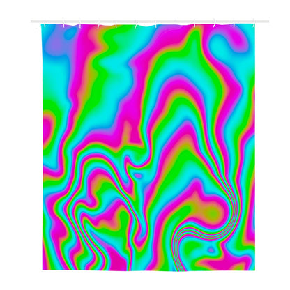 Abstract Psychedelic Trippy Print Polyester Shower Curtain
