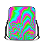 Abstract Psychedelic Trippy Print Rectangular Crossbody Bag