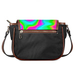 Abstract Psychedelic Trippy Print Saddle Bag