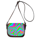 Abstract Psychedelic Trippy Print Saddle Bag