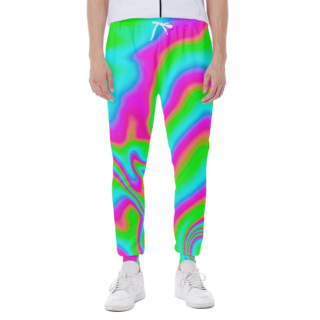 Abstract Psychedelic Trippy Print Scuba Joggers