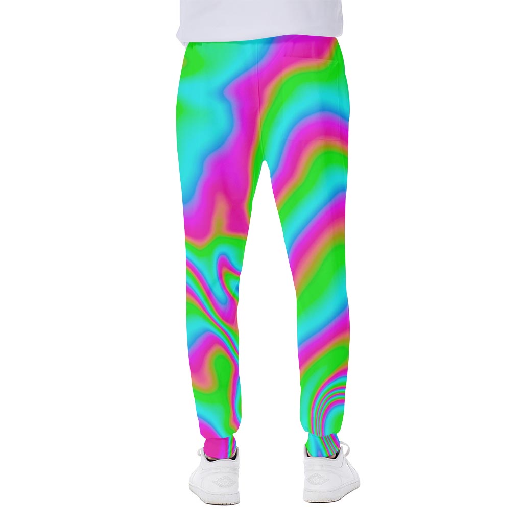 Abstract Psychedelic Trippy Print Scuba Joggers