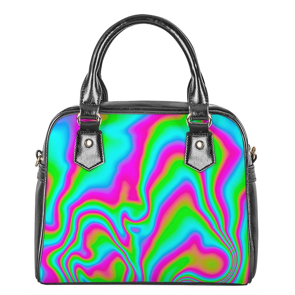 Abstract Psychedelic Trippy Print Shoulder Handbag