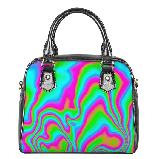 Abstract Psychedelic Trippy Print Shoulder Handbag