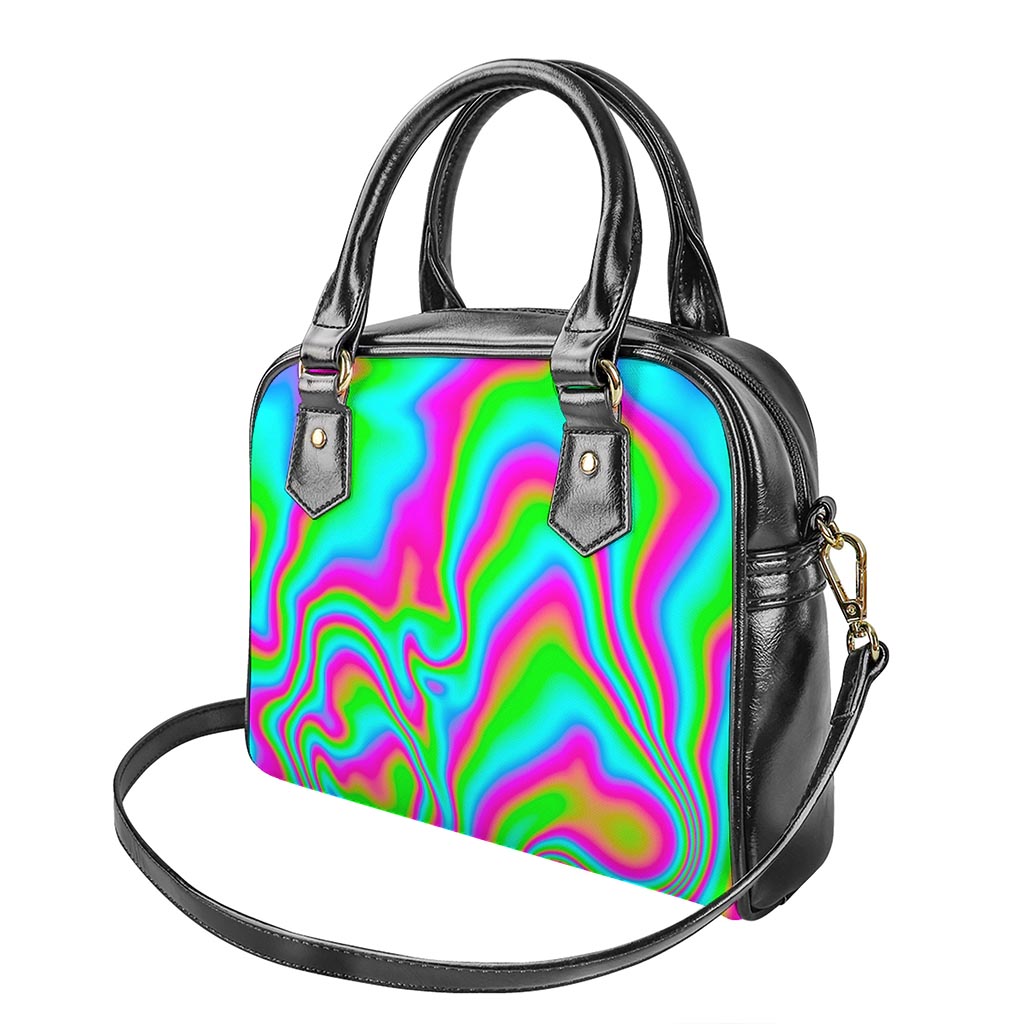 Abstract Psychedelic Trippy Print Shoulder Handbag