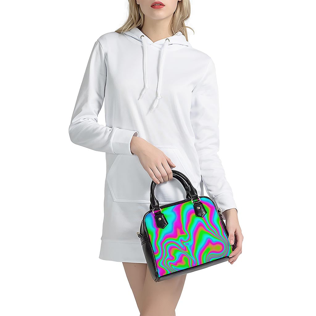 Abstract Psychedelic Trippy Print Shoulder Handbag