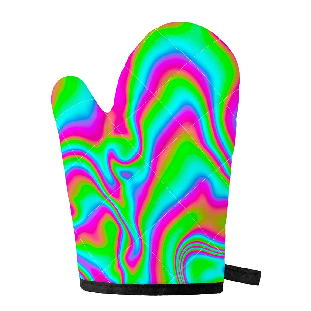 Abstract Psychedelic Trippy Print Single Oven Mitt