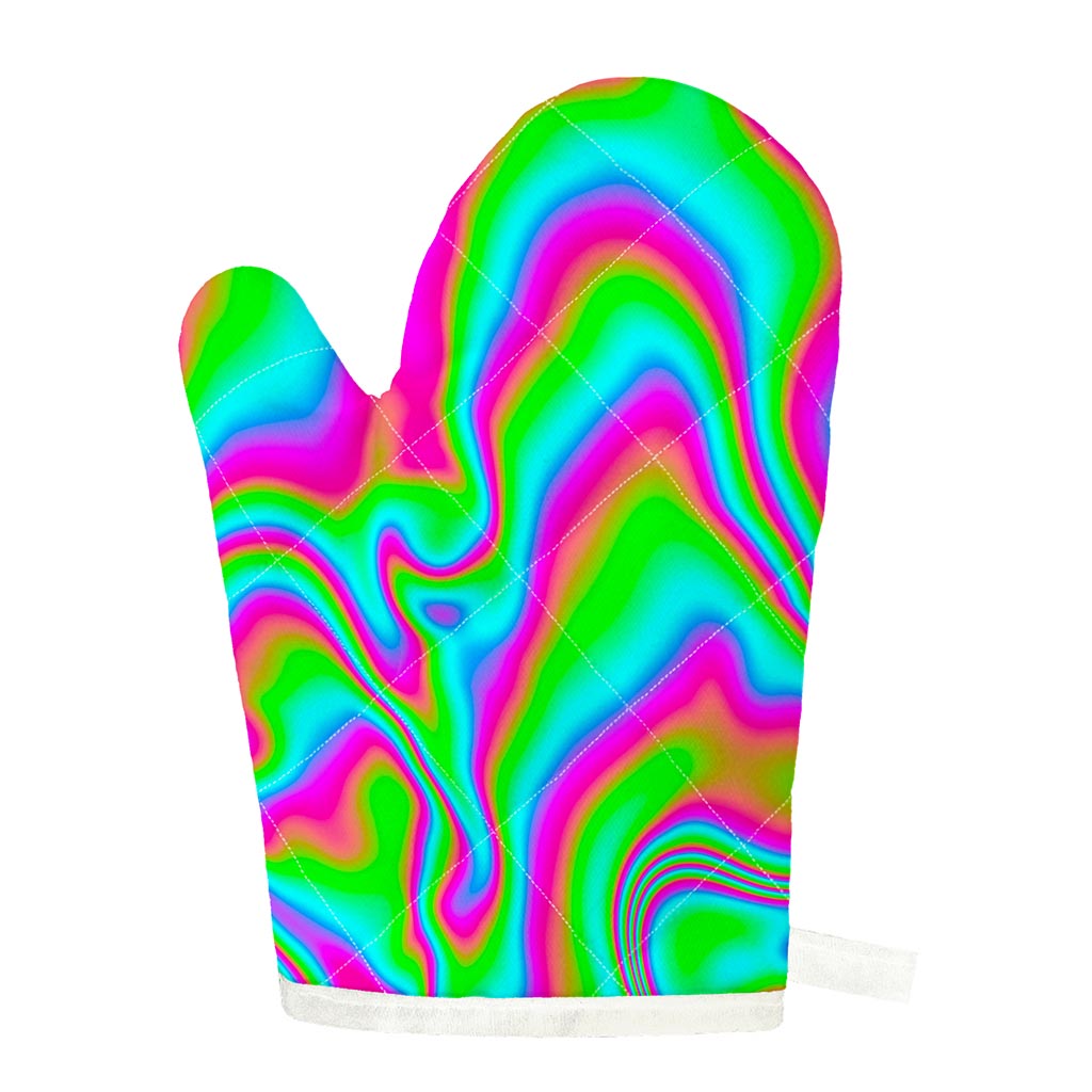 Abstract Psychedelic Trippy Print Single Oven Mitt