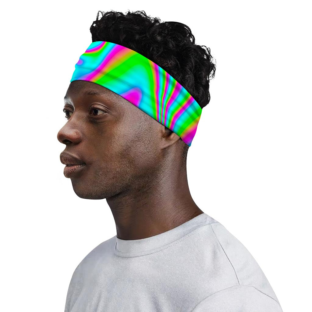 Abstract Psychedelic Trippy Print Sports Headband