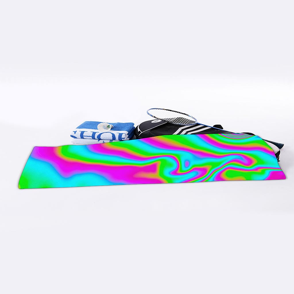 Abstract Psychedelic Trippy Print Sports Towel