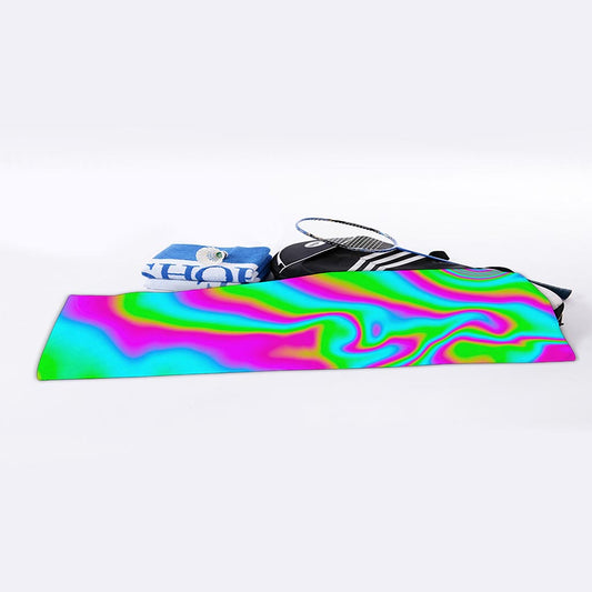 Abstract Psychedelic Trippy Print Sports Towel